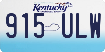 KY license plate 915ULW
