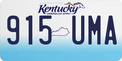 KY license plate 915UMA