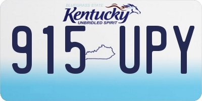 KY license plate 915UPY