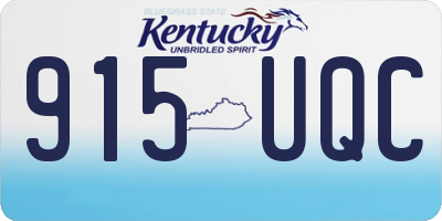 KY license plate 915UQC