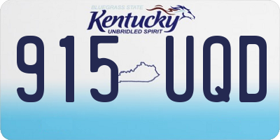 KY license plate 915UQD
