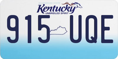 KY license plate 915UQE
