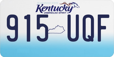 KY license plate 915UQF