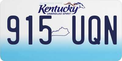 KY license plate 915UQN
