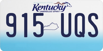 KY license plate 915UQS