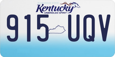 KY license plate 915UQV
