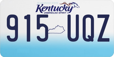 KY license plate 915UQZ
