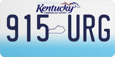 KY license plate 915URG