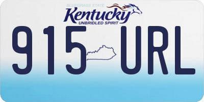 KY license plate 915URL