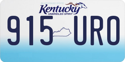 KY license plate 915URO