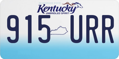 KY license plate 915URR