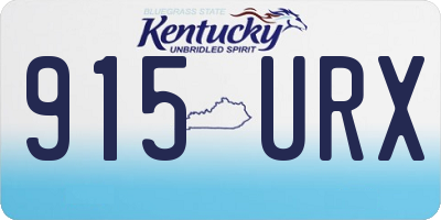 KY license plate 915URX