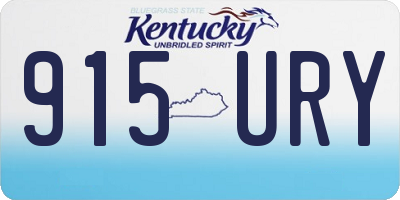 KY license plate 915URY
