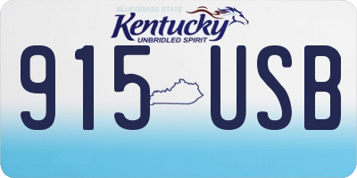 KY license plate 915USB