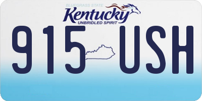 KY license plate 915USH