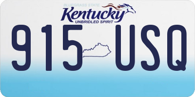 KY license plate 915USQ