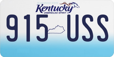 KY license plate 915USS