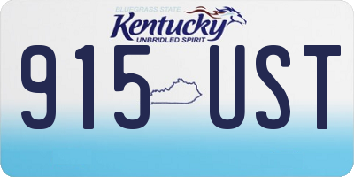 KY license plate 915UST