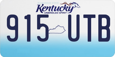 KY license plate 915UTB