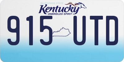 KY license plate 915UTD