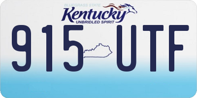 KY license plate 915UTF