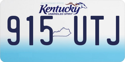 KY license plate 915UTJ