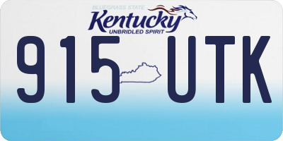 KY license plate 915UTK