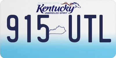 KY license plate 915UTL