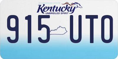 KY license plate 915UTO