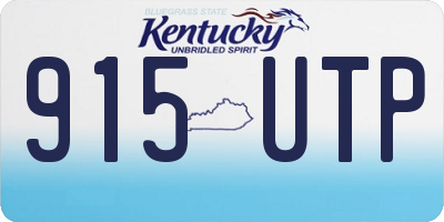 KY license plate 915UTP