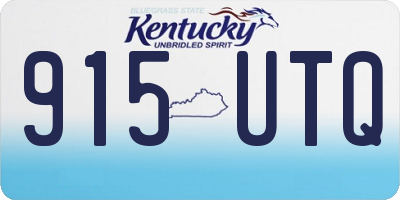 KY license plate 915UTQ