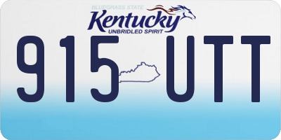 KY license plate 915UTT