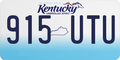 KY license plate 915UTU