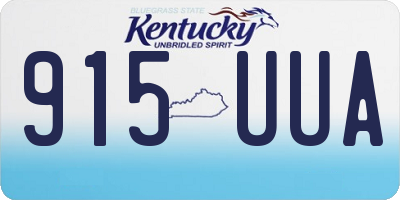 KY license plate 915UUA