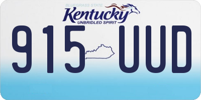 KY license plate 915UUD
