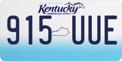 KY license plate 915UUE