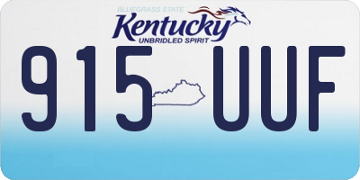 KY license plate 915UUF