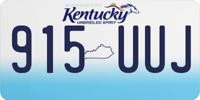 KY license plate 915UUJ