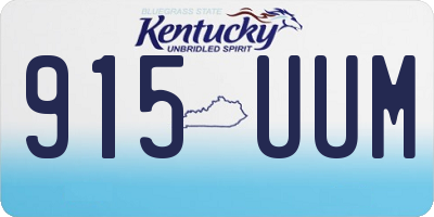 KY license plate 915UUM