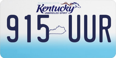 KY license plate 915UUR