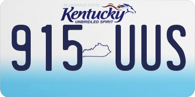 KY license plate 915UUS