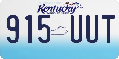 KY license plate 915UUT