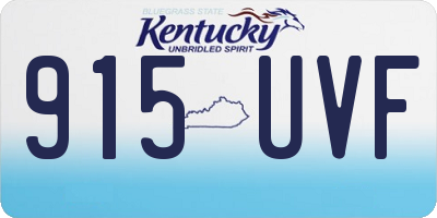 KY license plate 915UVF