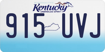 KY license plate 915UVJ
