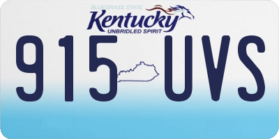 KY license plate 915UVS
