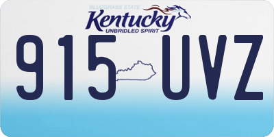 KY license plate 915UVZ