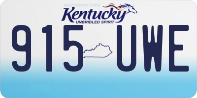 KY license plate 915UWE