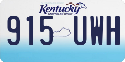 KY license plate 915UWH