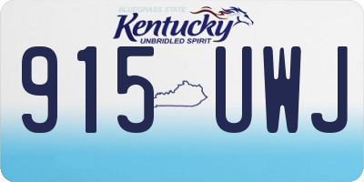 KY license plate 915UWJ