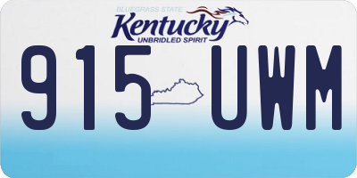 KY license plate 915UWM